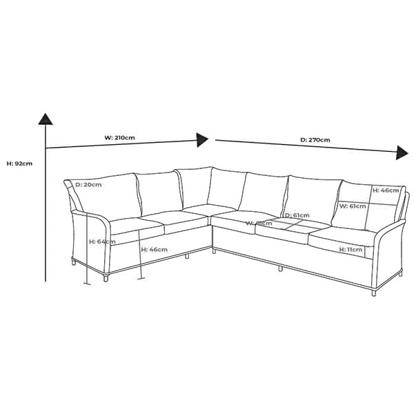Eton Rectangular Casual Dining Set dimensions